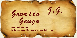 Gavrilo Gengo vizit kartica
